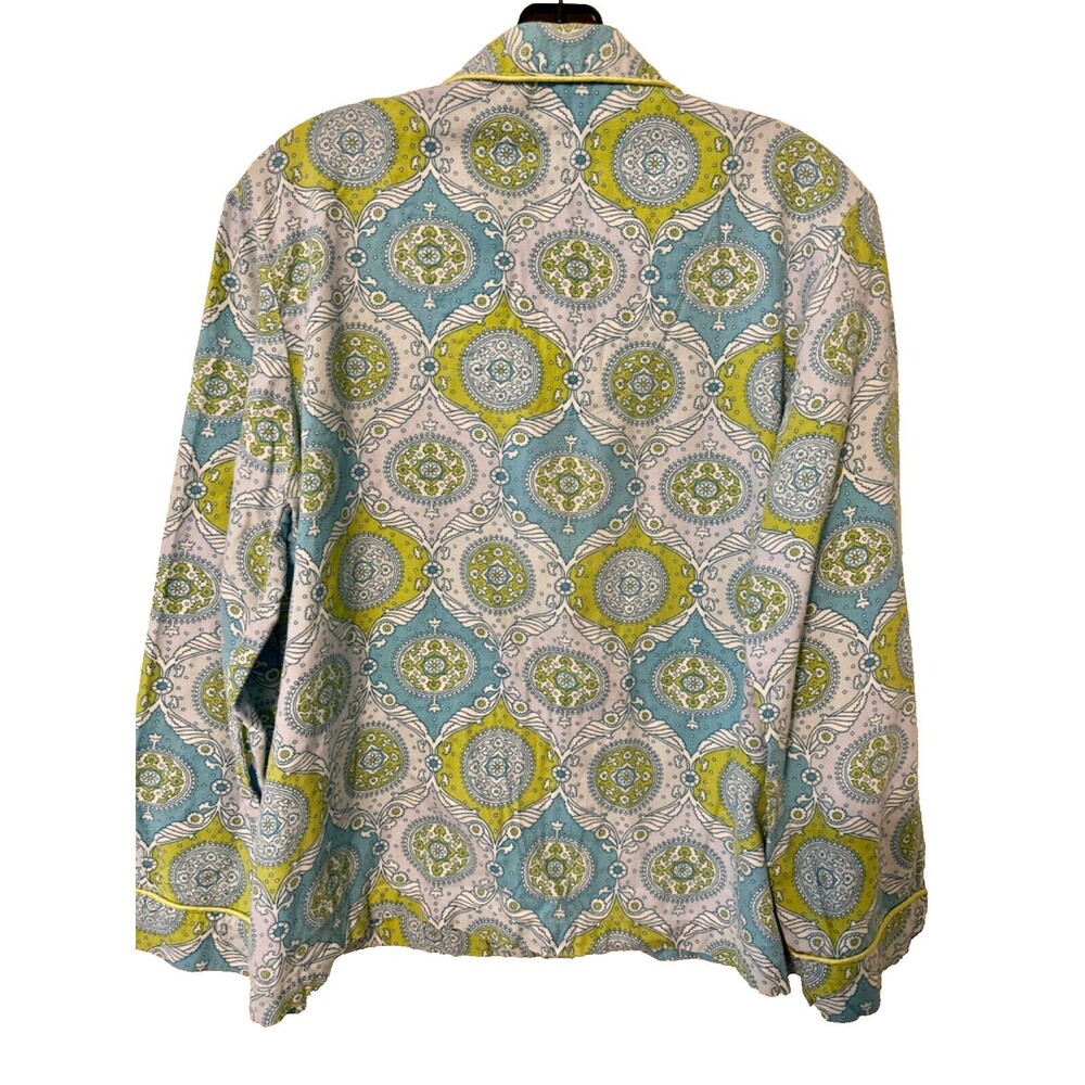 Victoria Secret Pajama Set Size Small Paisley Print Lime Green/Blue - Picture 7 of 16